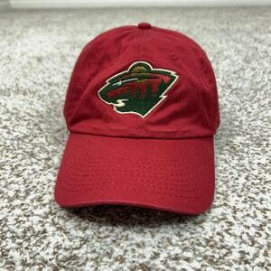 Minnesota Wild Hat Cap Strap Back Mens Red NHL Hockey Dad Cap Unstructured Sport